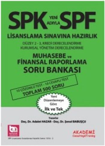 SPF Lisanslama Sınavlarına Hazırlık Düzey 2-3 Muhasebe ve Finansal Rap