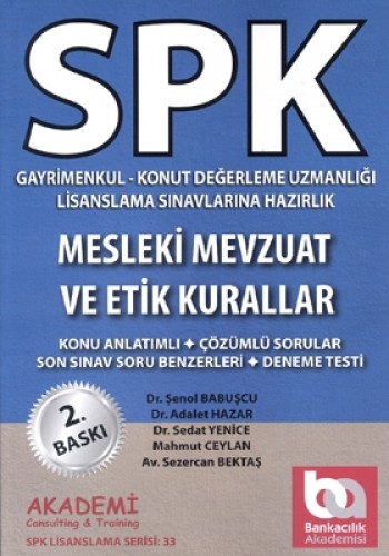 SPK Lisanslama Serisi:33 Mesleki Mevzuat ve Etik Kurallar %17 indiriml