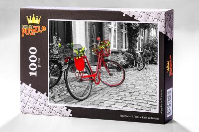 Taşıt Serisi - Kırmızı Bisiklet 1000 Parça Puzzle