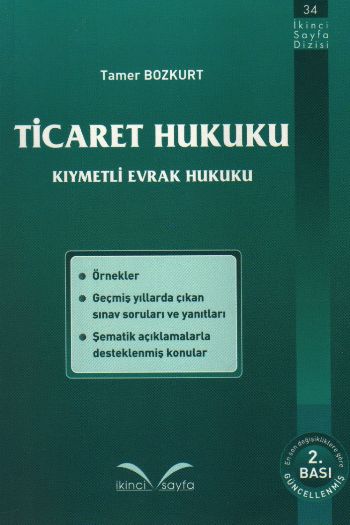 Ticaret Hukuku (Kıymetli Evrak Hukuku) %17 indirimli Tamer Bozkurt