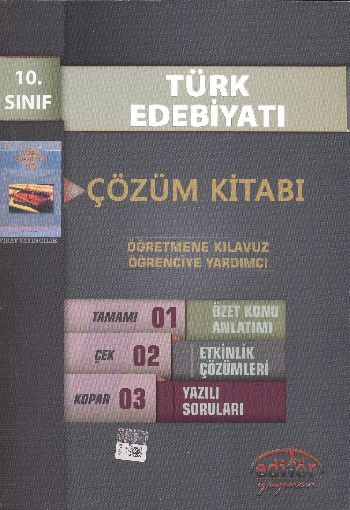 Editör 10. Sınıf Türk Edebiyatı Çözüm Kitabı %17 indirimli Turabi Meşe