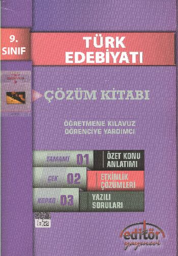 Editör 9. Sınıf Türk Edebiyatı Çözüm Kitabı %17 indirimli Turabi Meşe