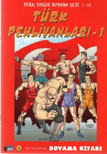 Türk Tarihi Boyama Seti-06: Türk Pehlivanları-1