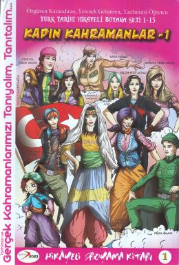 Türk Tarihi Hikayeli Boyama Seti (15 Kitap Takım)