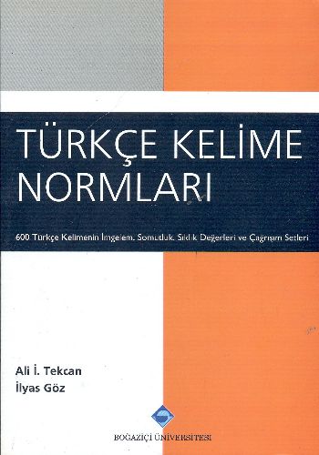 Türkçe Kelime Normları %17 indirimli A.İ.Tekcan-İ.Göz