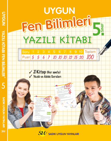 Sadık Uygun Fen Bilimleri Yazılı Kitabı 5. Sınıf