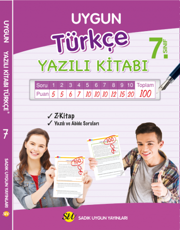 Sadık Uygun Türkçe Yazılı Kitabı 7. Sınıf